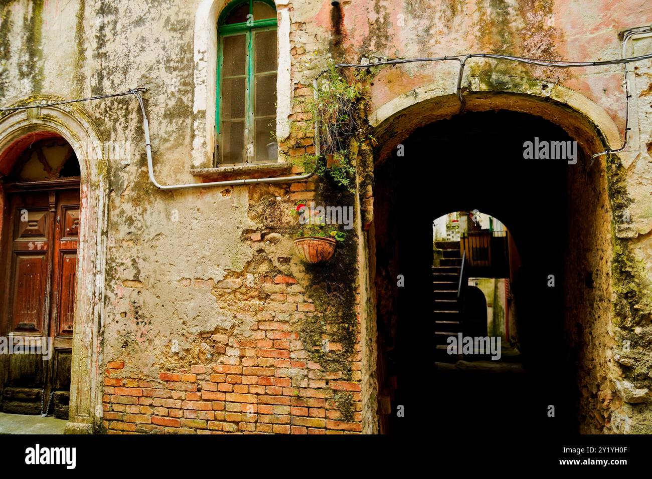Lentiscosa, l'ancien village, Salerne, Campanie, Italie Banque D'Images