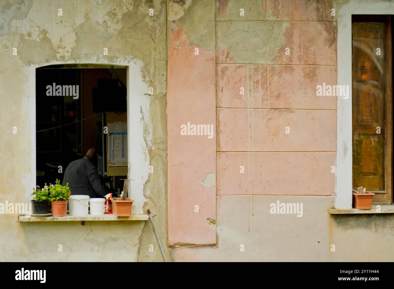Lentiscosa, l'ancien village, Salerne, Campanie, Italie Banque D'Images