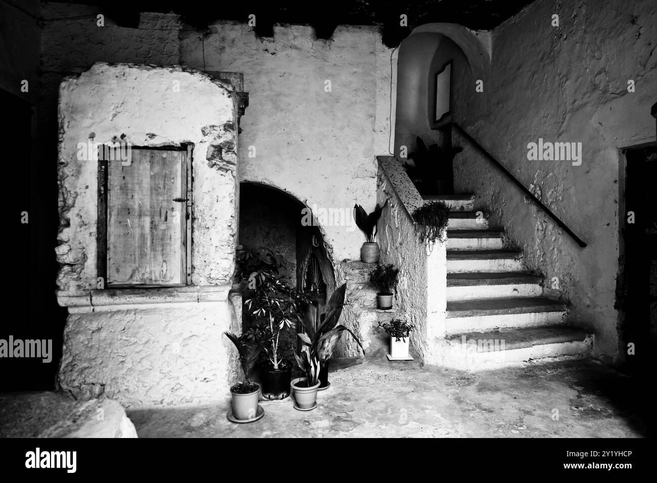 Lentiscosa, l'ancien village, Salerne, Campanie, Italie Banque D'Images
