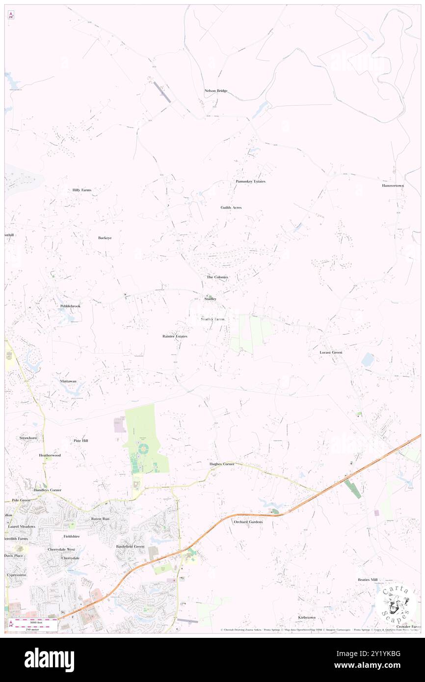 Studley Farms, comté de Hanover, États-Unis, Virginie, n 37 40' 18'', S 77 17' 24'', carte, Cartascapes carte publiée en 2024. Explorez Cartascapes, une carte qui révèle la diversité des paysages, des cultures et des écosystèmes de la Terre. Voyage à travers le temps et l'espace, découvrir l'interconnexion du passé, du présent et de l'avenir de notre planète. Banque D'Images