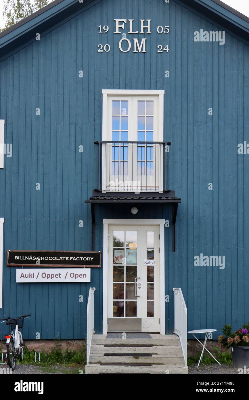 La chocolaterie du village de Billnäs, vieux de près de 400 ans, dans l'ouest d'Uusimaa, dans le sud de la Finlande, août 2024. 56 photos Banque D'Images