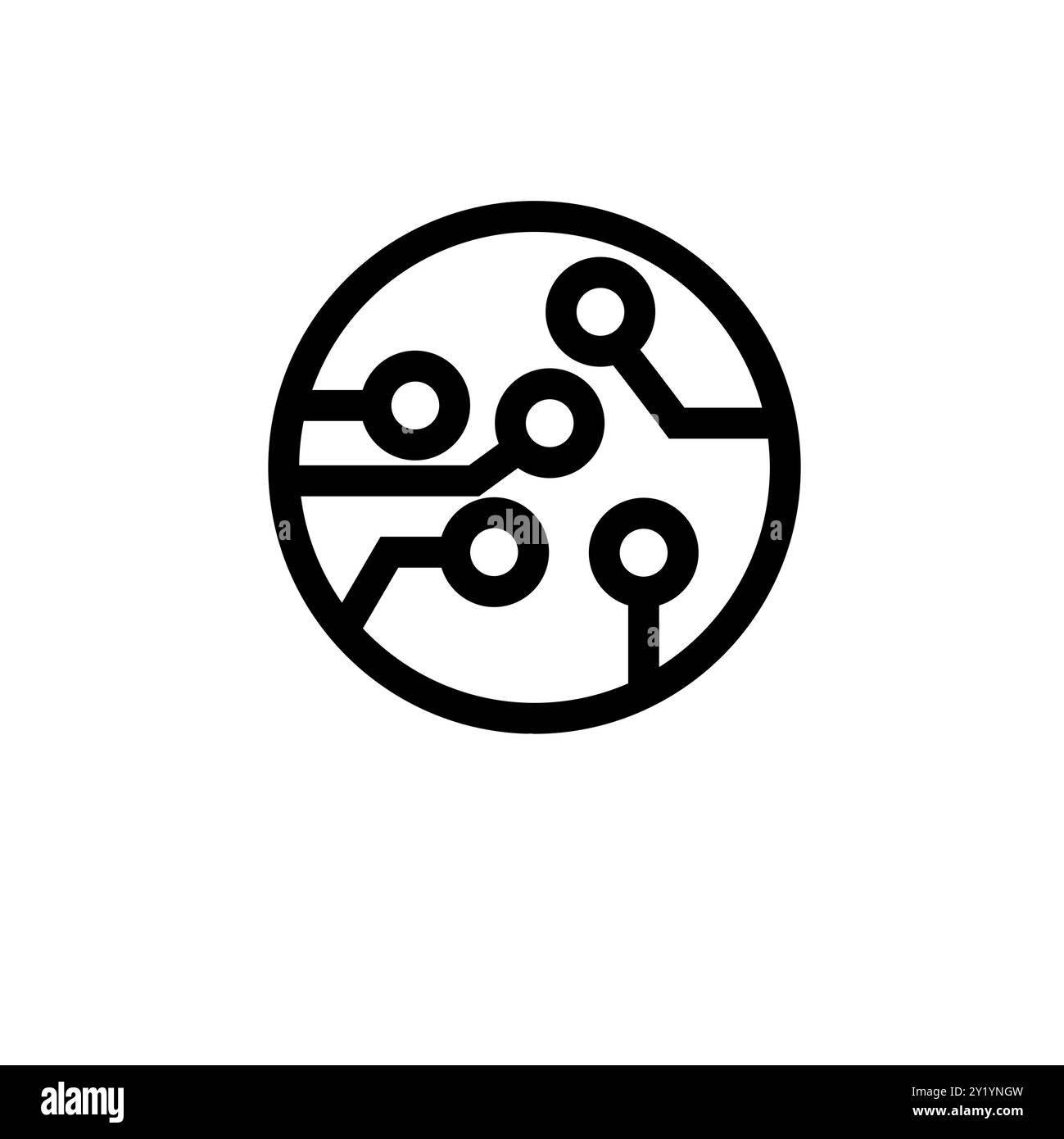 Microchip, microprocesseur, icône de vecteur plat solide Microschema isolé sur fond blanc. Illustration de Vecteur