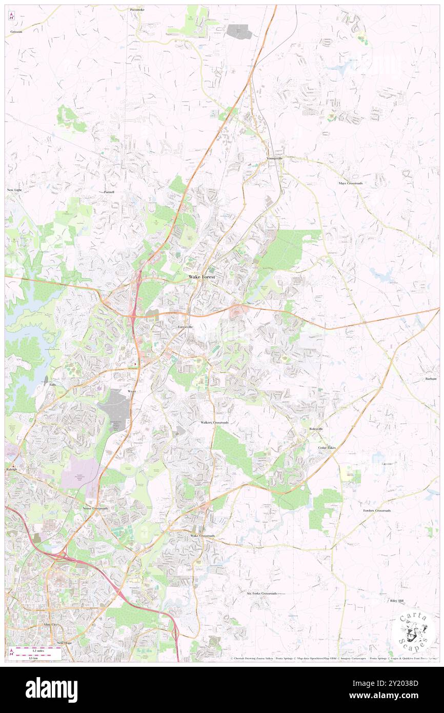 Wake Forest, Comté de Wake, US, États-Unis, Caroline du Nord, n 35 58' 47'', S 78 30' 34'', carte, Cartascapes carte publiée en 2024. Explorez Cartascapes, une carte qui révèle la diversité des paysages, des cultures et des écosystèmes de la Terre. Voyage à travers le temps et l'espace, découvrir l'interconnexion du passé, du présent et de l'avenir de notre planète. Banque D'Images