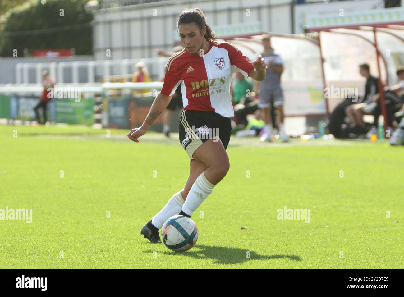 Woking FC Women v Abbey Rangers FC Women Southern Regional Womens Football League at Kingfield Woking FC 8 Sep 2024 Banque D'Images