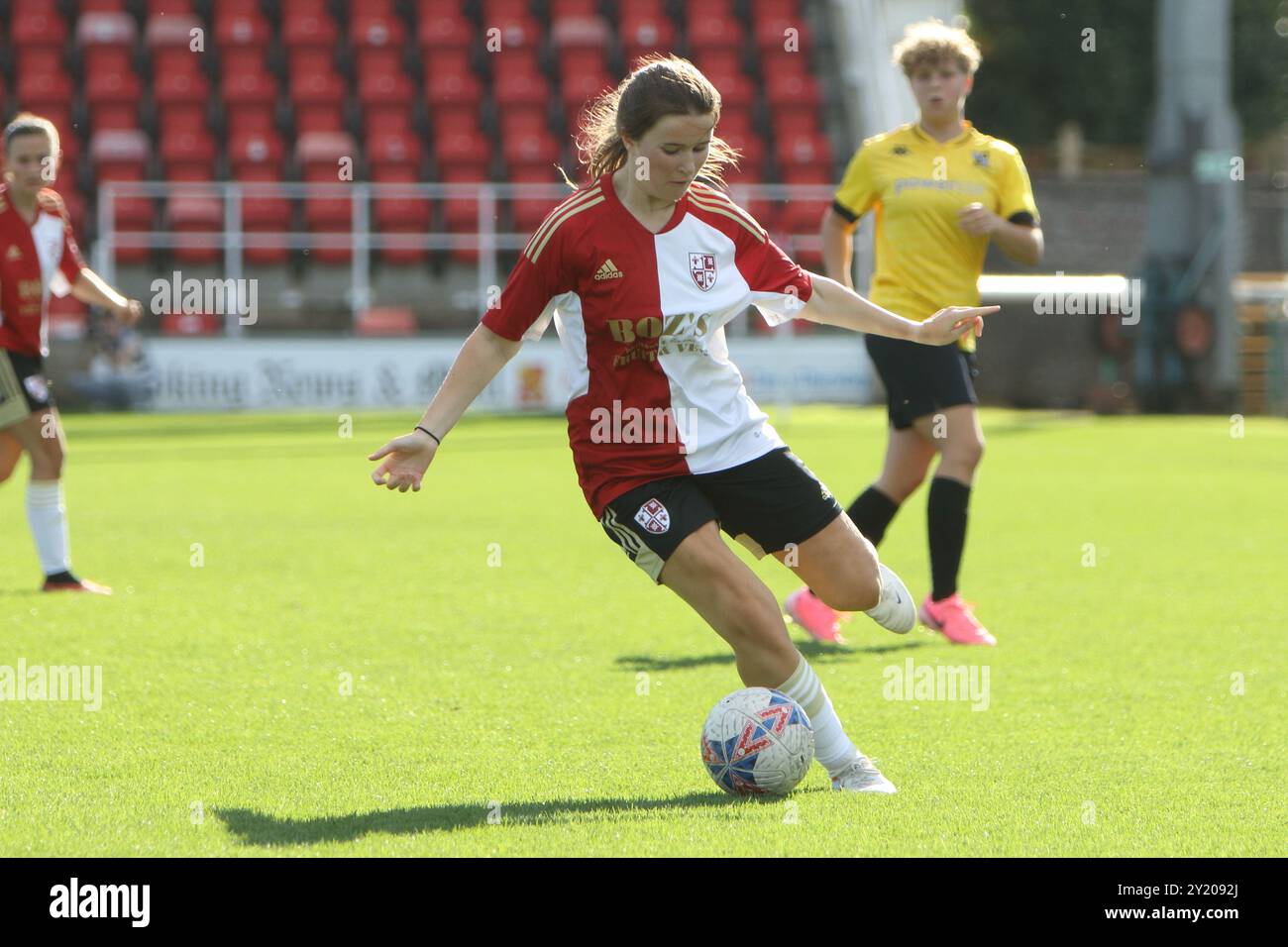 Woking FC Women v Abbey Rangers FC Women Southern Regional Womens Football League at Kingfield Woking FC 8 Sep 2024 Banque D'Images