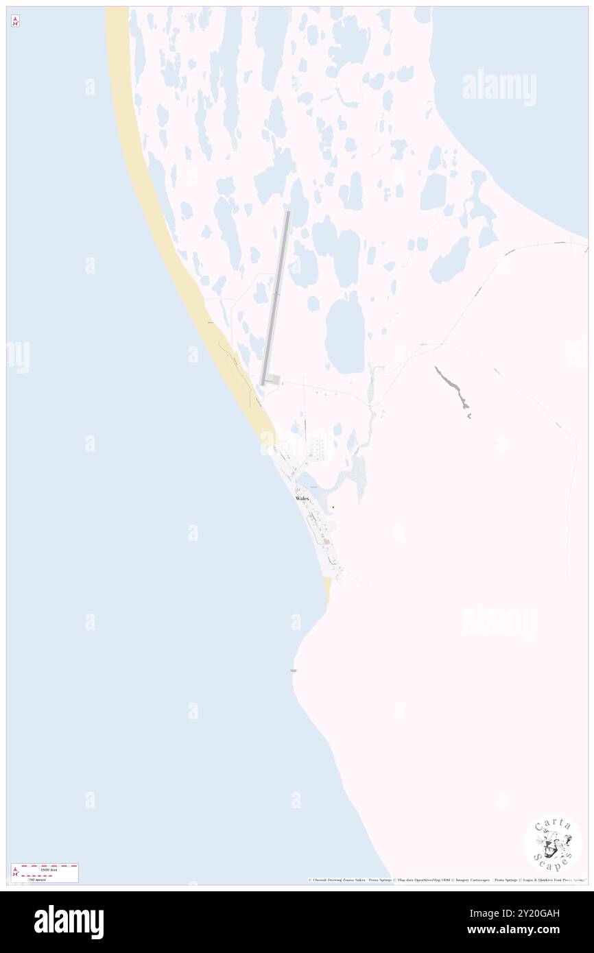 Pays de Galles, région de recensement de Nome, États-Unis, Alaska, n 65 36' 25'', S 168 5' 19'', carte, Cartascapes carte publiée en 2024. Explorez Cartascapes, une carte qui révèle la diversité des paysages, des cultures et des écosystèmes de la Terre. Voyage à travers le temps et l'espace, découvrir l'interconnexion du passé, du présent et de l'avenir de notre planète. Banque D'Images