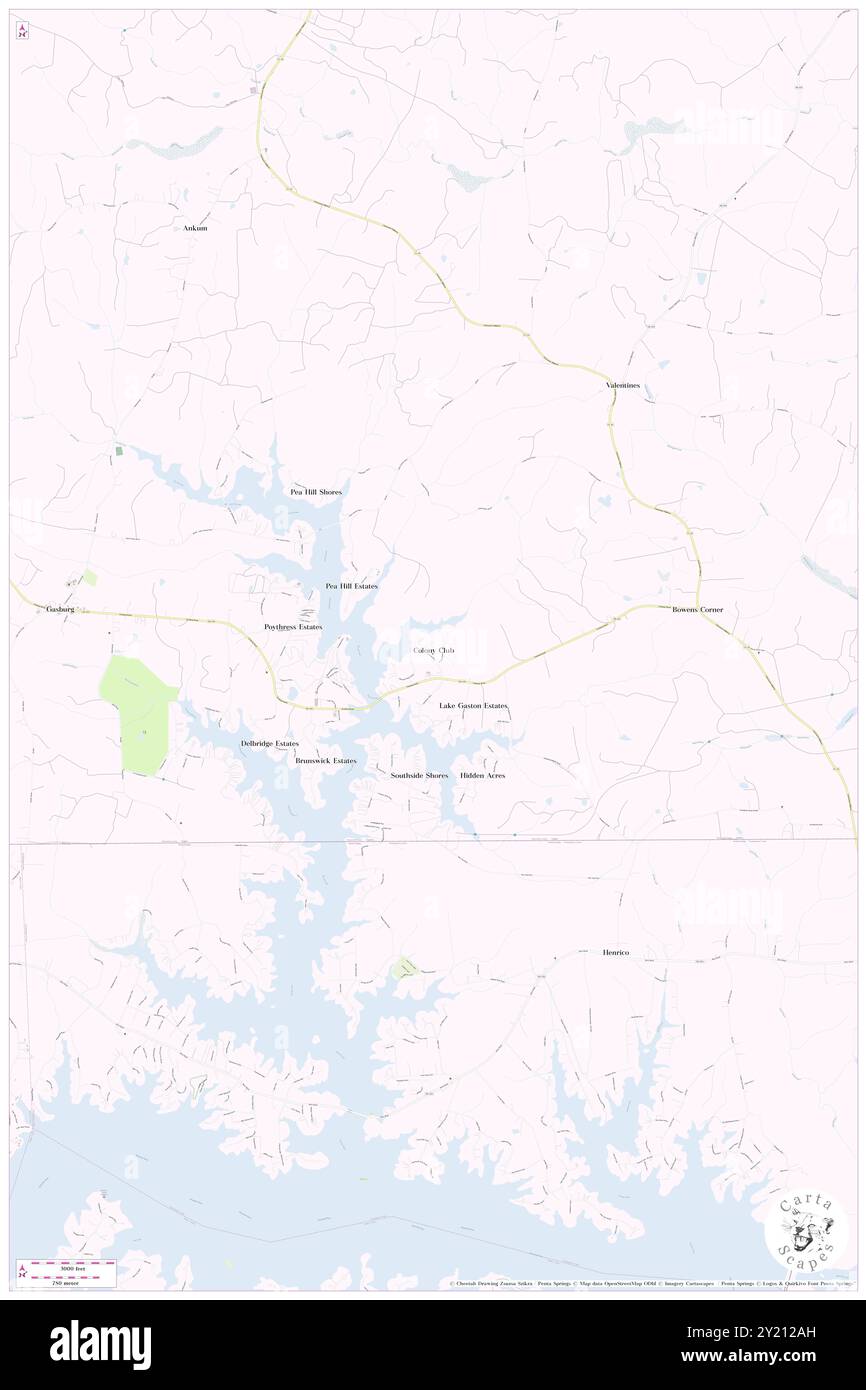 Colony Club, comté de Brunswick, États-Unis, Virginie, n 36 33' 47'', S 77 51' 8'', carte, Cartascapes carte publiée en 2024. Explorez Cartascapes, une carte qui révèle la diversité des paysages, des cultures et des écosystèmes de la Terre. Voyage à travers le temps et l'espace, découvrir l'interconnexion du passé, du présent et de l'avenir de notre planète. Banque D'Images