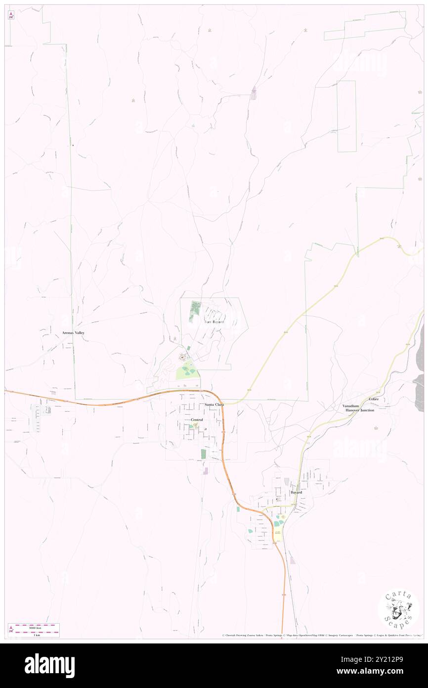 Fort Bayard, comté de Grant, US, États-Unis, Nouveau-Mexique, n 32 47' 46'', S 108 9' 1'', carte, Cartascapes carte publiée en 2024. Explorez Cartascapes, une carte qui révèle la diversité des paysages, des cultures et des écosystèmes de la Terre. Voyage à travers le temps et l'espace, découvrir l'interconnexion du passé, du présent et de l'avenir de notre planète. Banque D'Images