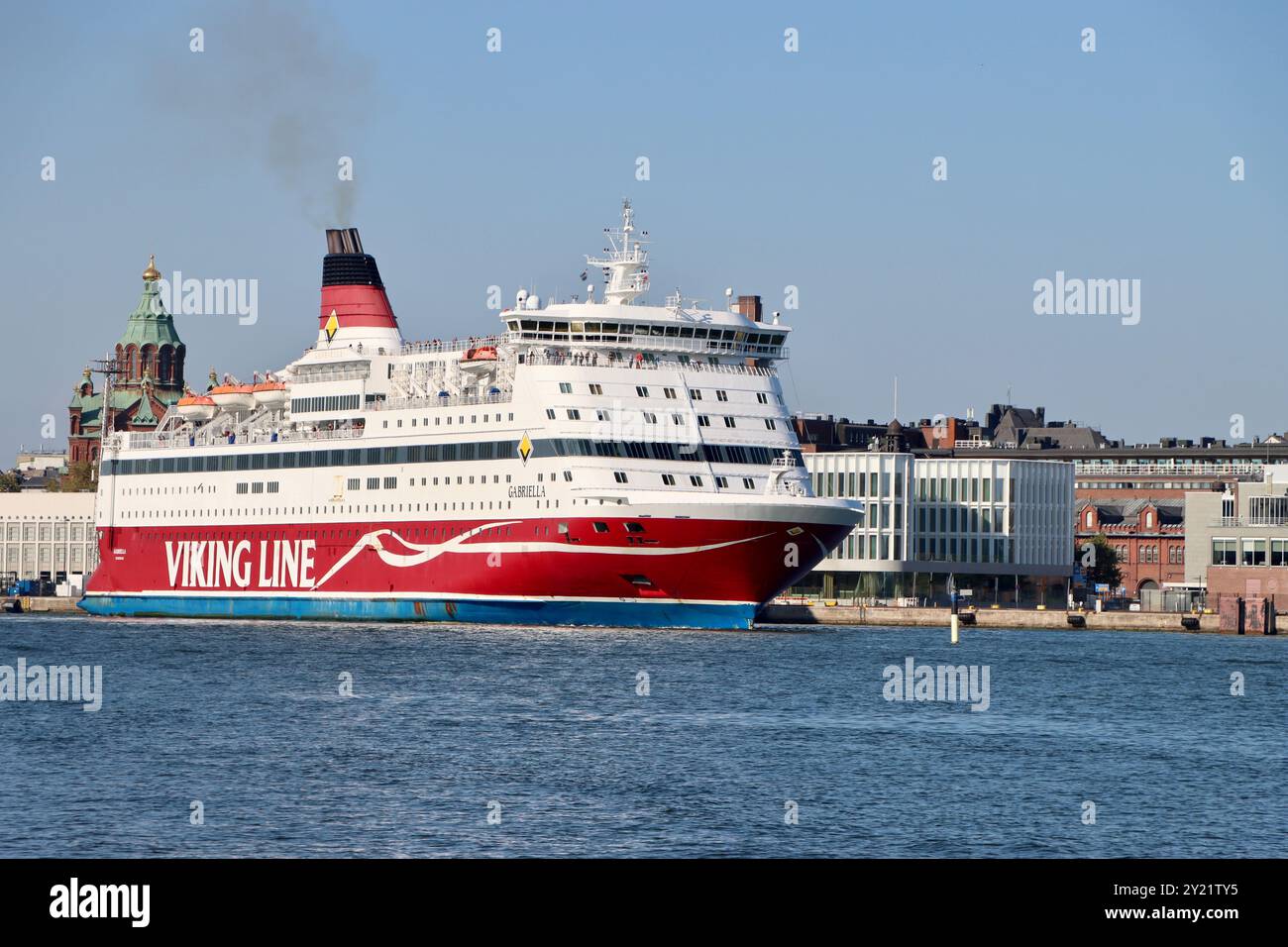Viking Line Gabriella quittant le port d'Helsinki, Finlande, août 2024 Banque D'Images