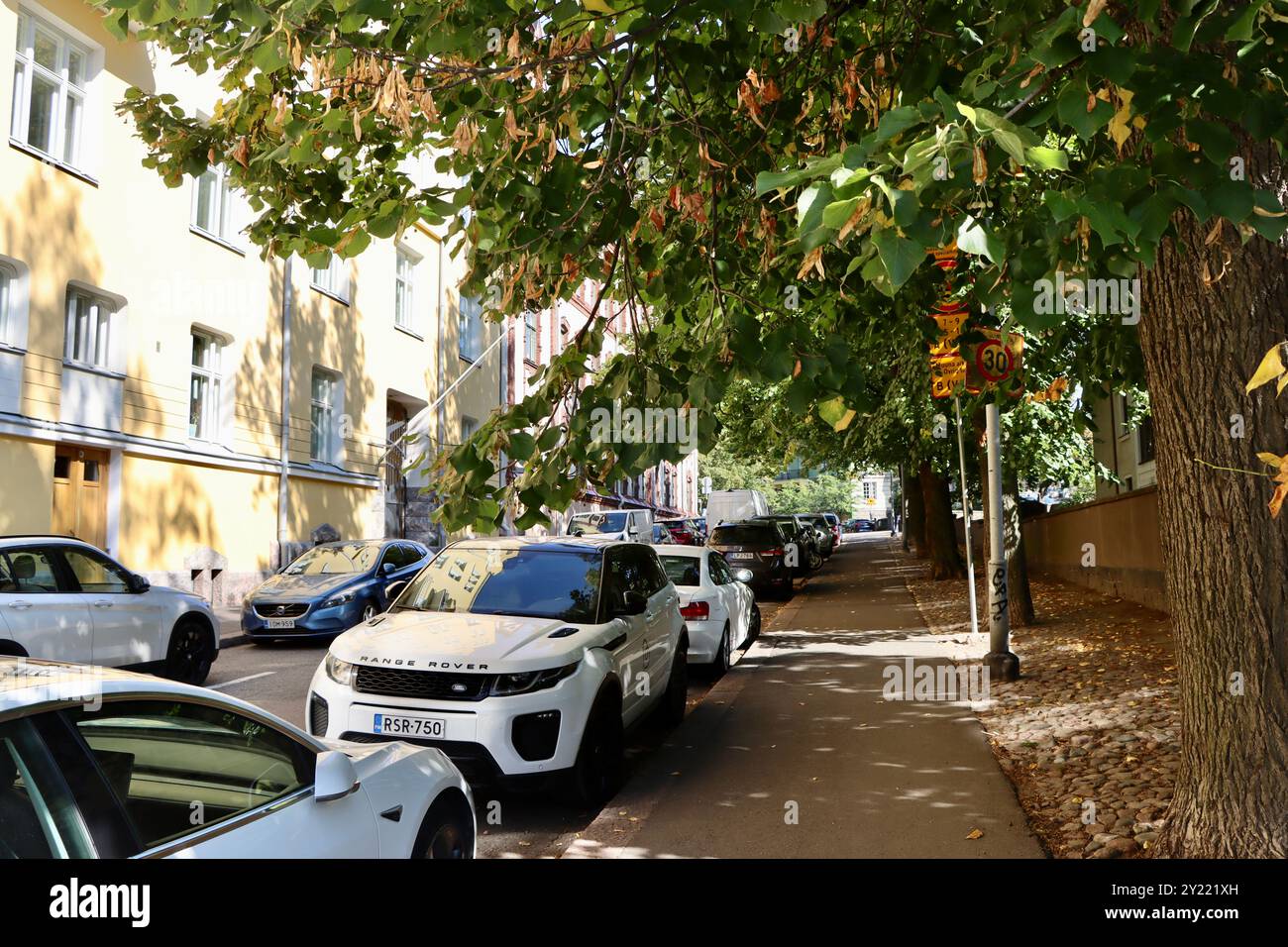 Speranskintie, petite rue d'Eira dans la partie sud d'Helsinki, Finlande, août 2024 Banque D'Images