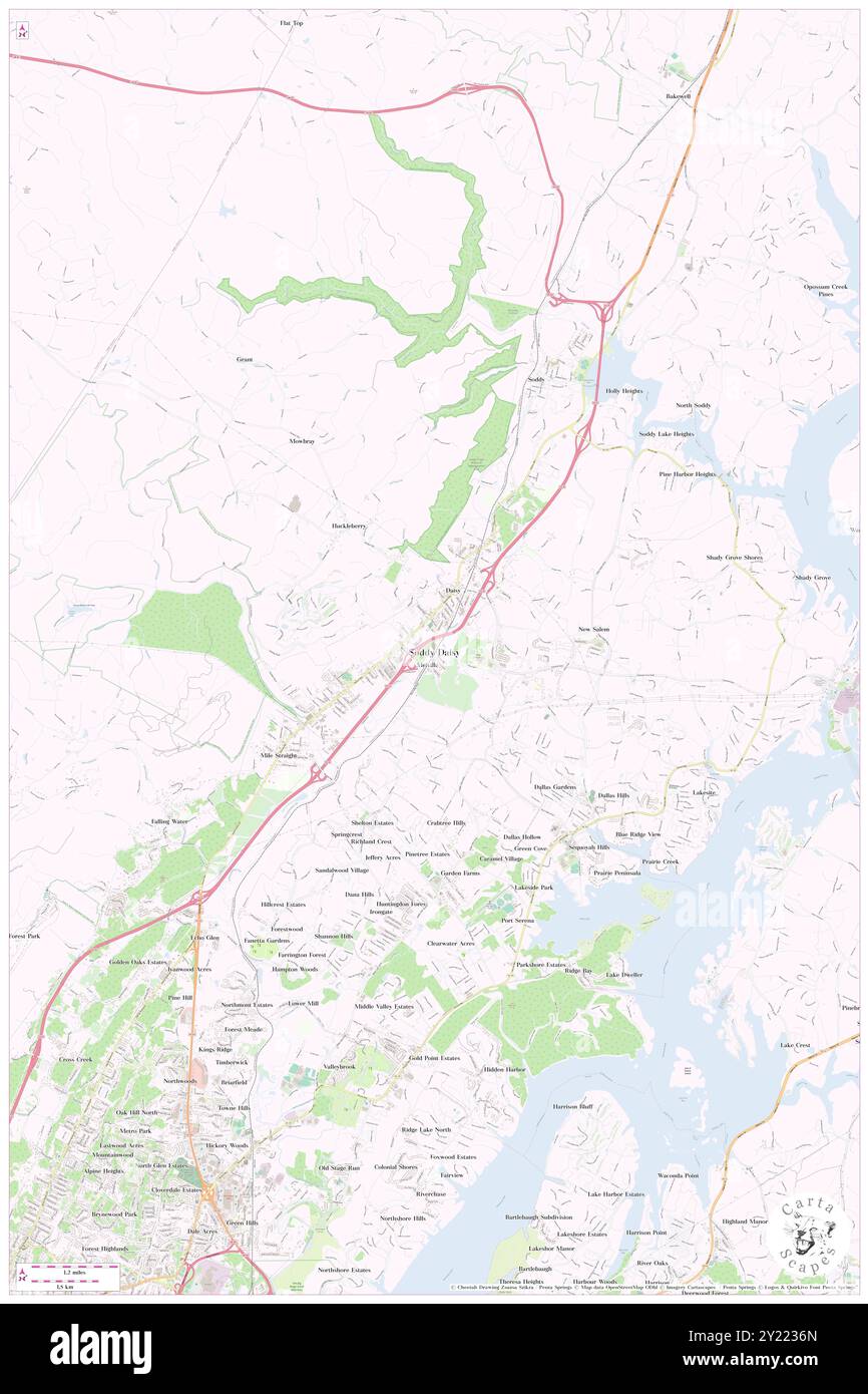 Soddy-Daisy, Comté de Hamilton, US, États-Unis, Tennessee, n 35 14' 9'', S 85 11' 26'', carte, Carthascapes carte publiée en 2024. Explorez Cartascapes, une carte qui révèle la diversité des paysages, des cultures et des écosystèmes de la Terre. Voyage à travers le temps et l'espace, découvrir l'interconnexion du passé, du présent et de l'avenir de notre planète. Banque D'Images