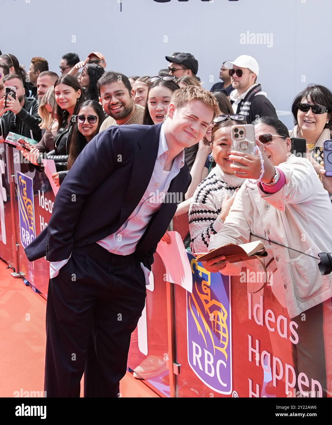 Toronto, Canada. 08 septembre 2024. Kit O'Connor sur le tapis rouge au Festival international du film de Toronto pour le gala de présentation du film "le robot sauvage" projection Roy Thomson Hall Theatre 8 septembre crédit : Sharon Dobson/Alamy Live News crédit : Sharon Dobson/Alamy Live News Banque D'Images