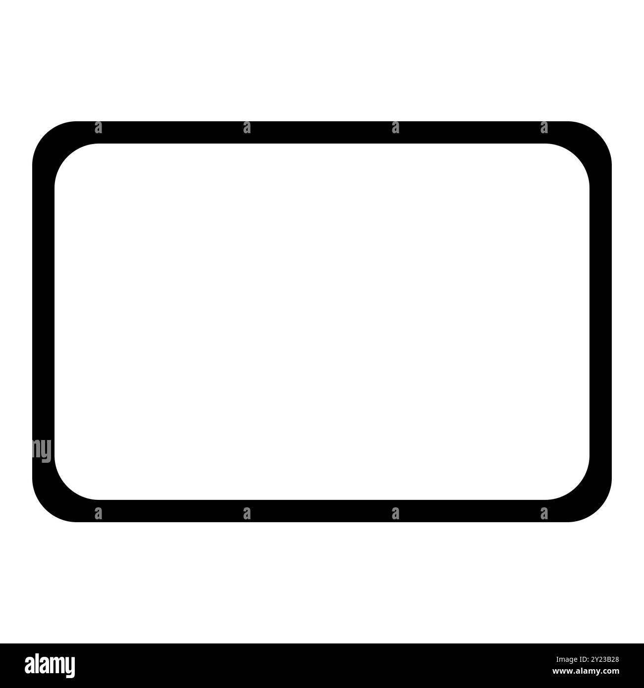 Cadres carrés avec ensemble d'icônes de coins arrondis, modèle de conception graphique vectoriel, formes géométriques abstraites simples sur un noir. Fond transparent. Illustration de Vecteur