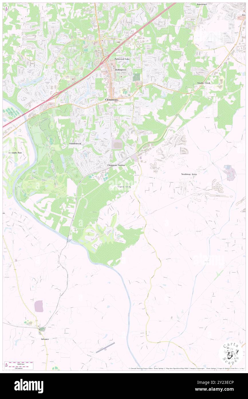 Muddy Creek, Comté de Forsyth, US, États-Unis, Caroline du Nord, n 35 59' 32'', S 80 22' 36'', carte, Cartascapes carte publiée en 2024. Explorez Cartascapes, une carte qui révèle la diversité des paysages, des cultures et des écosystèmes de la Terre. Voyage à travers le temps et l'espace, découvrir l'interconnexion du passé, du présent et de l'avenir de notre planète. Banque D'Images