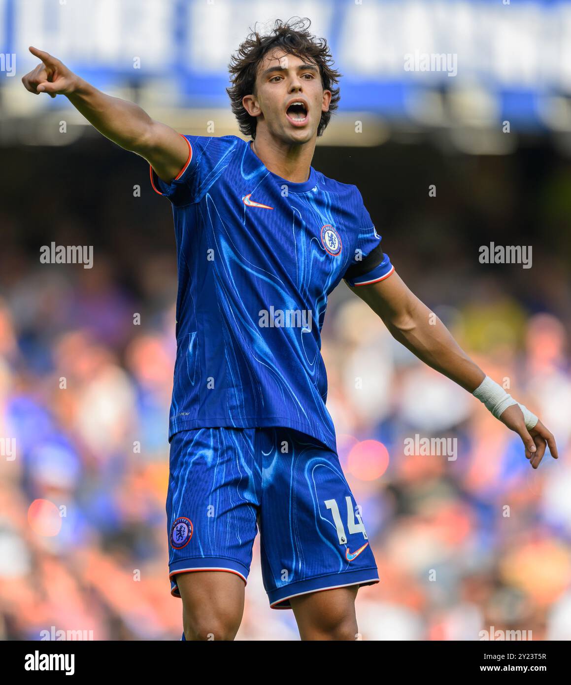 01 Sep 2024 - Chelsea v Crystal Palace - premier League - Stamford Bridge. Joao Felix de Chelsea en action. Image : Mark pain / Alamy Live News Banque D'Images