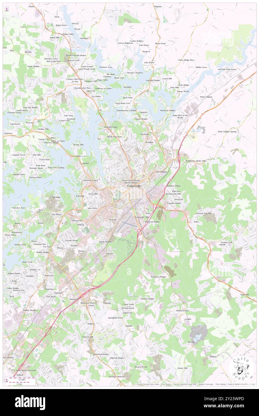 Gainesville, Comté de Hall, US, États-Unis, Géorgie, n 34 17' 52'', S 83 49' 26'', carte, Cartascapes carte publiée en 2024. Explorez Cartascapes, une carte qui révèle la diversité des paysages, des cultures et des écosystèmes de la Terre. Voyage à travers le temps et l'espace, découvrir l'interconnexion du passé, du présent et de l'avenir de notre planète. Banque D'Images