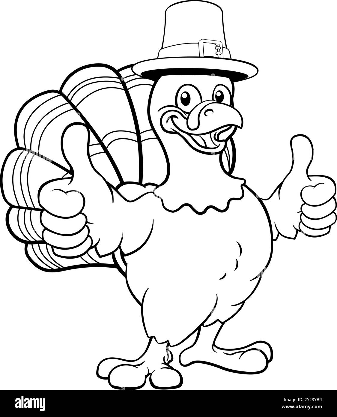 Turquie Thanksgiving Cartoon Bird Christmas Mascot Illustration de Vecteur