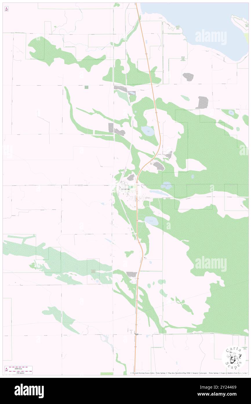 Levering, Comté d'Emmet, États-Unis, Michigan, n 45 38' 9'', S 84 47' 13'', carte, Cartascapes carte publiée en 2024. Explorez Cartascapes, une carte qui révèle la diversité des paysages, des cultures et des écosystèmes de la Terre. Voyage à travers le temps et l'espace, découvrir l'interconnexion du passé, du présent et de l'avenir de notre planète. Banque D'Images