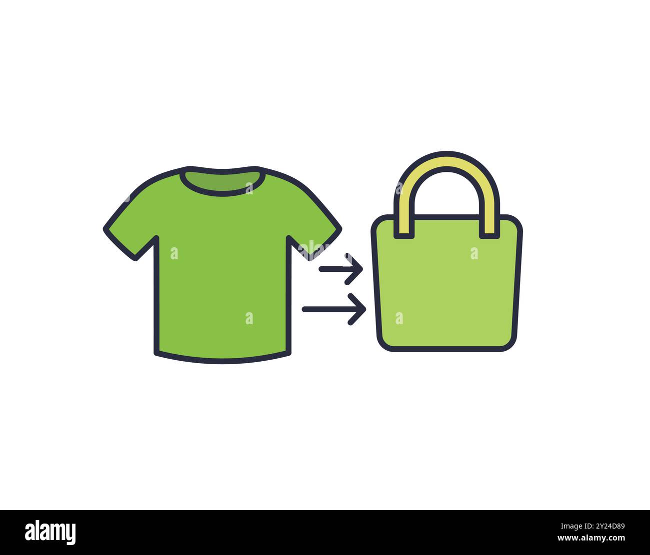 icône upcycling, réutiliser la conception vectorielle de vieux vêtements Illustration de Vecteur
