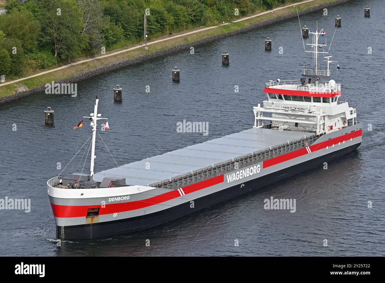 Genral Cargo Ship DENBORG passant le canal de Kiel Banque D'Images
