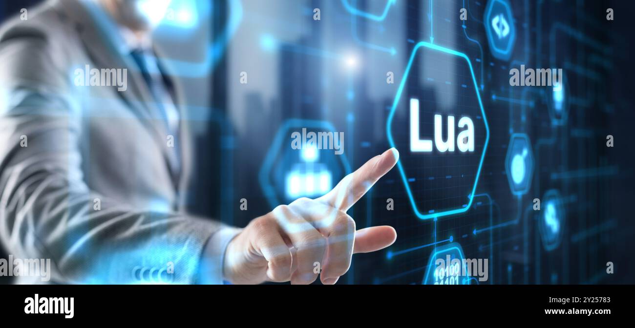 Langue de programmation LUA. Langage de programmation de script. Banque D'Images