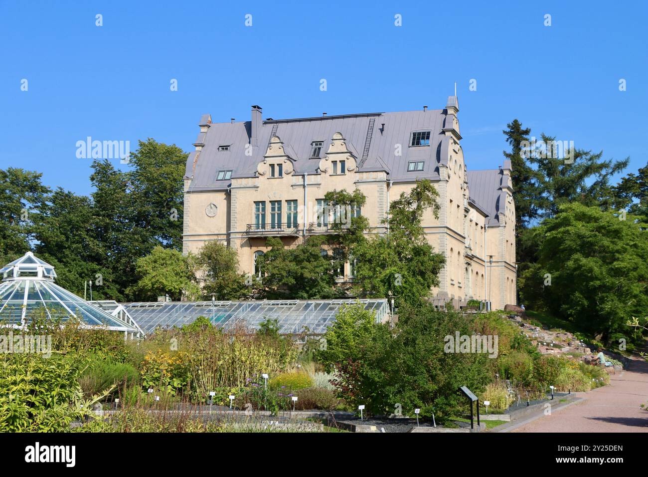 Musée botanique du jardin botanique de Kaisaniemi, Kaisaniemen kasvitieteellinen puutarha à Helsinki, Finlande, août 2024 Banque D'Images