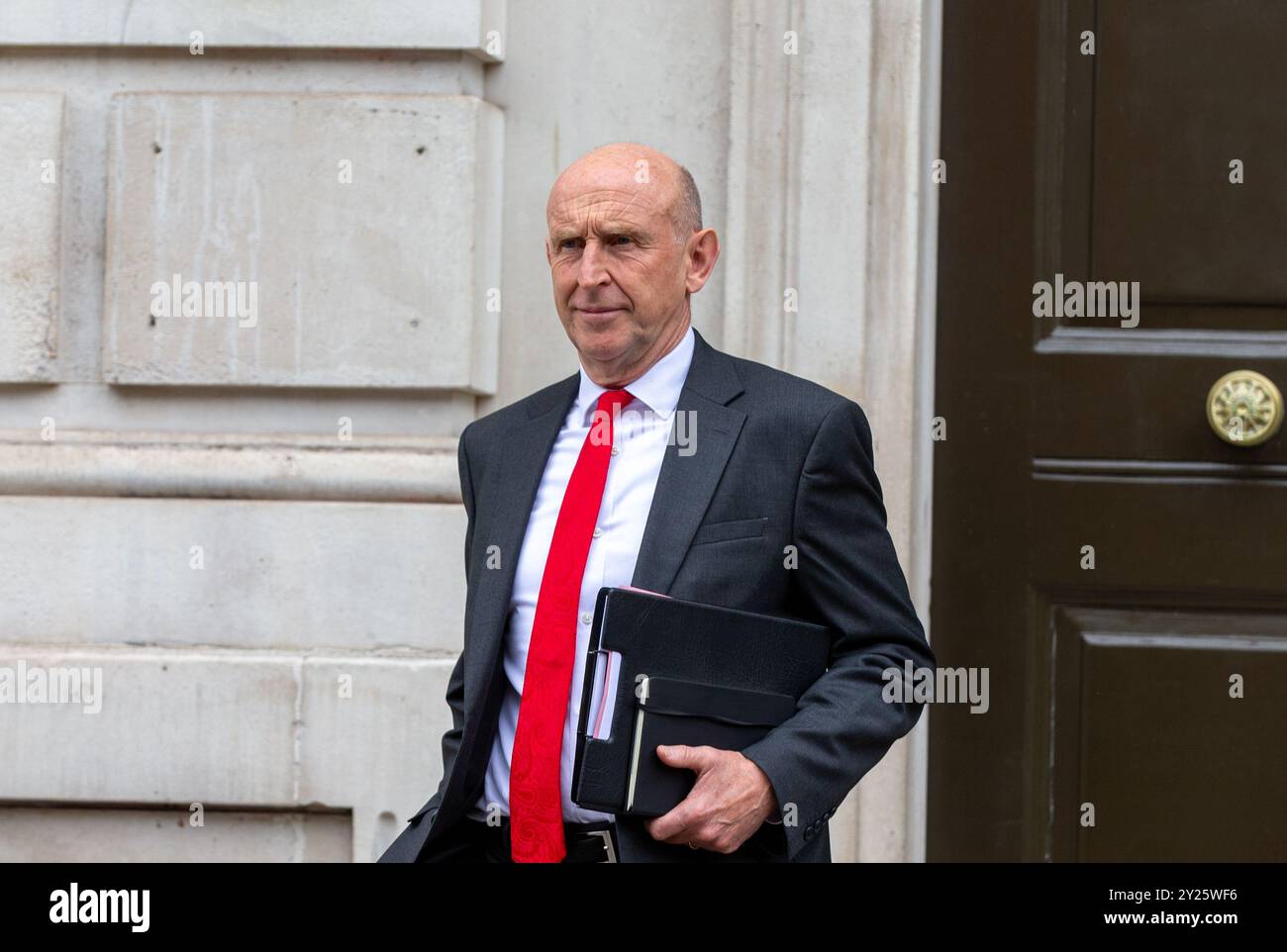 Londres, Angleterre, Royaume-Uni. 9 septembre 2024. John Healey, secrétaire à la Défense quitte le cabinet après avoir rencontré crédit : Richard Lincoln/Alamy Live News Banque D'Images