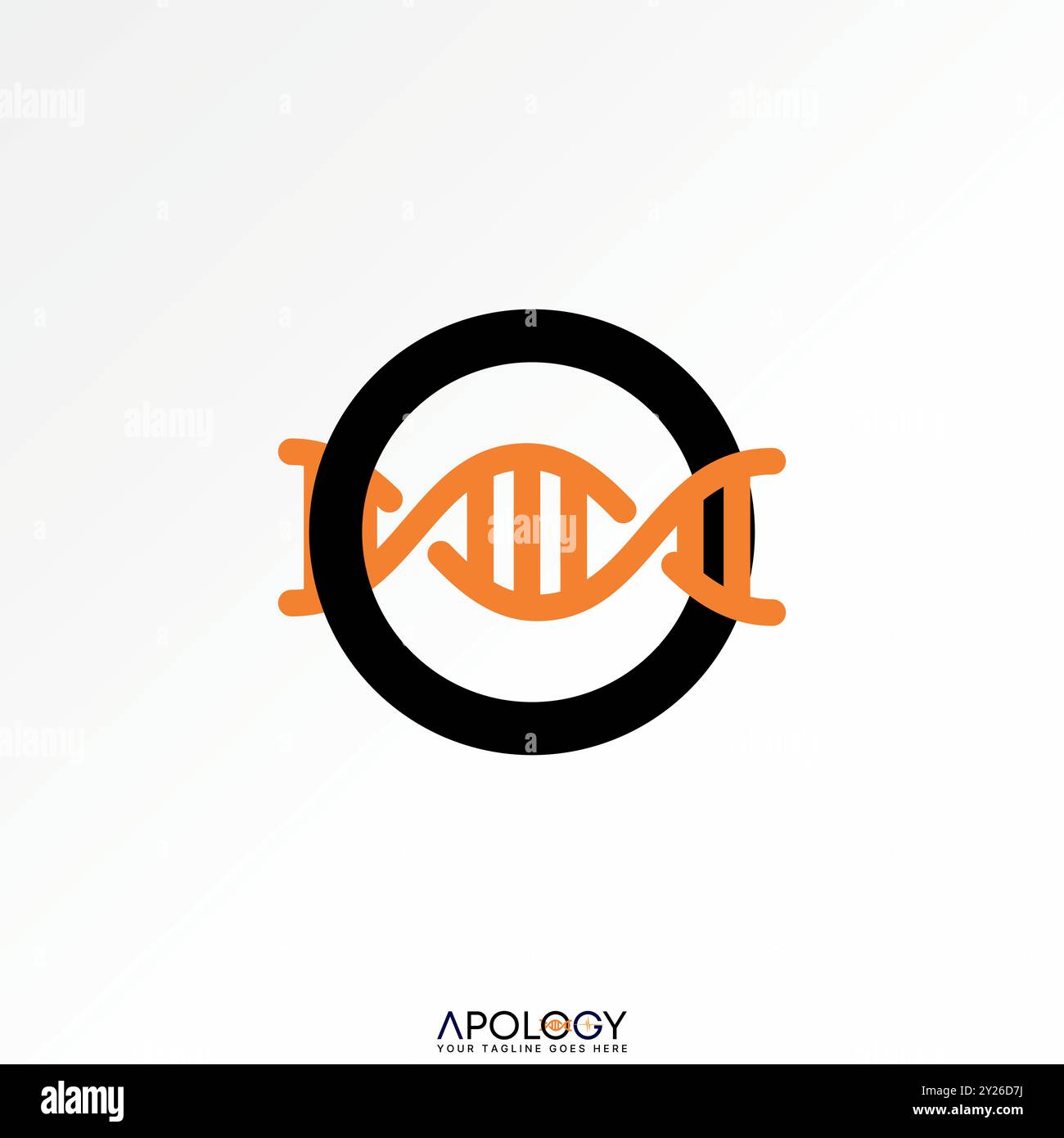 Conception de logo concept graphique créatif abstrait premium vecteur stock initial O font 3D DNA lux Helix génétique liée au réseau de soins de santé cellulaire monogramme Illustration de Vecteur