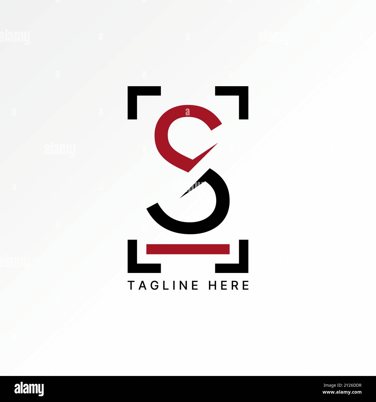 Conception de logo concept graphique abstrait créatif vecteur premium stock initial S coupe police ligne côté capture. Lié à la marque de typographie monogramme Illustration de Vecteur