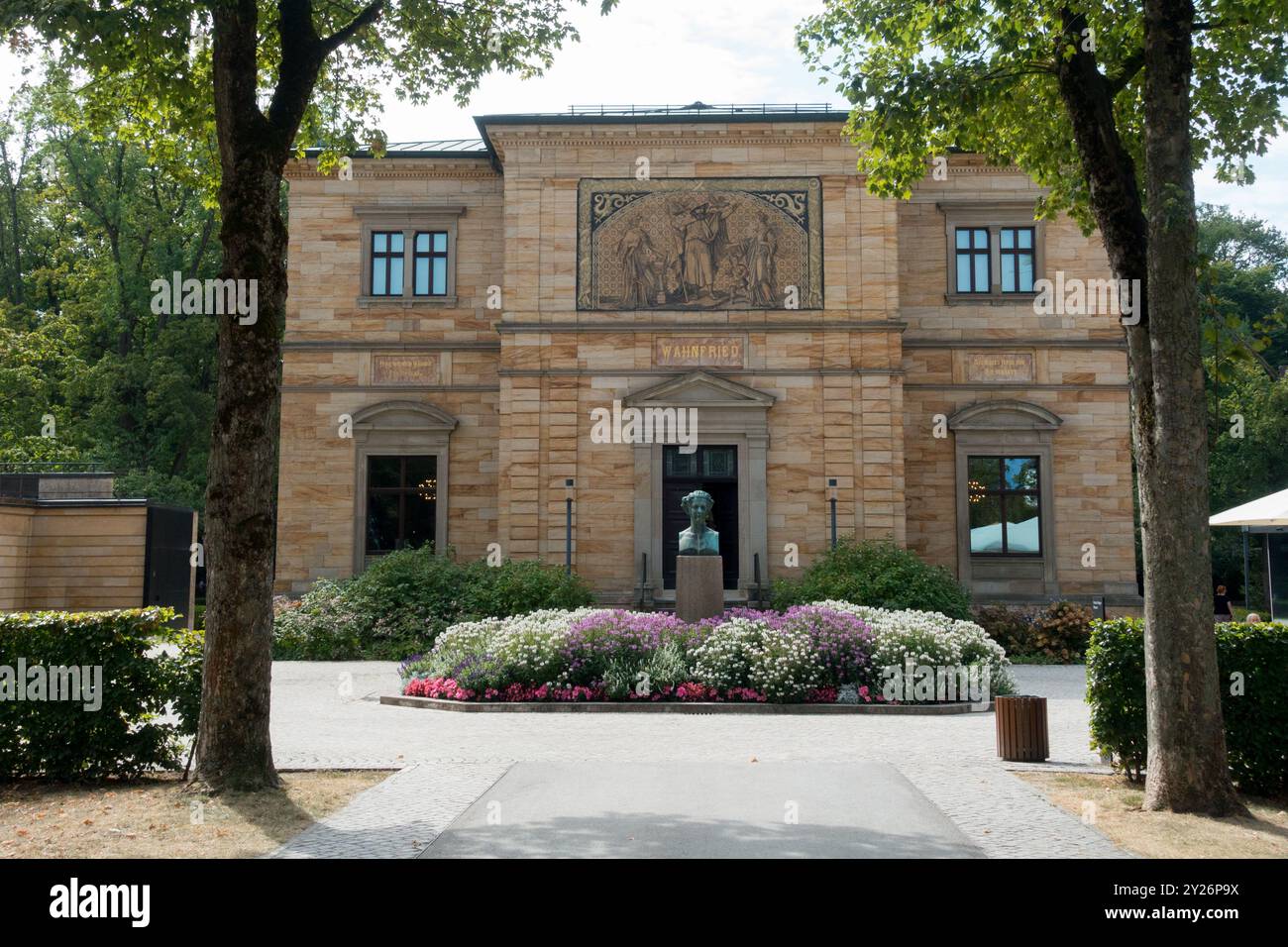 Wagners Villa Wahnfried Haus Richard Wagner, a vécu ici de 1874 jusqu'à sa mort en 1883 Bayreuth Allemagne Bavière haute-Franconie Banque D'Images