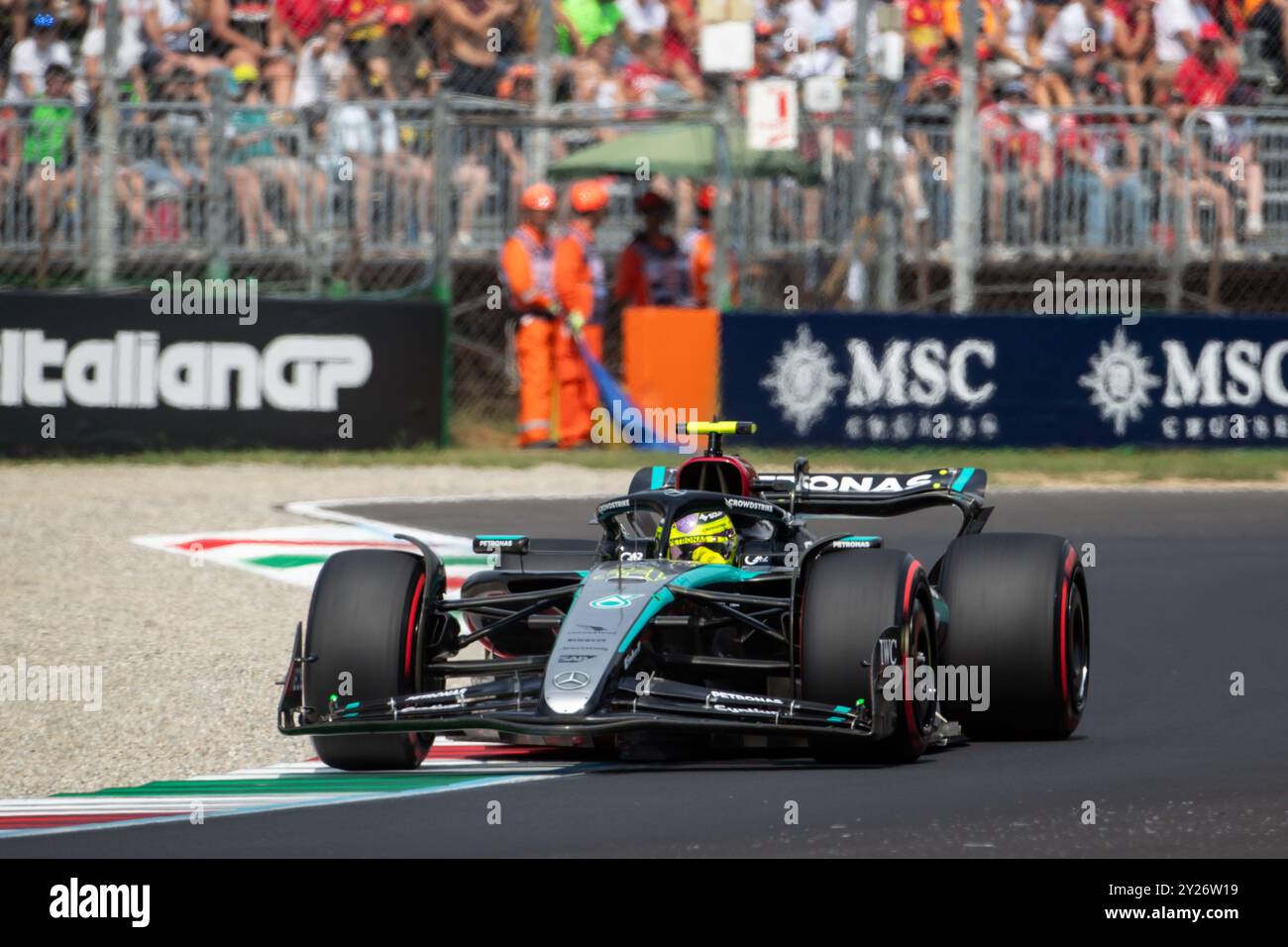 Monza, Italie. 31 août 2024. Formule 1 Pirelli Gran Premio D'Italia. Samedi, qualification. Lewis Hamilton, Mercedes. Banque D'Images