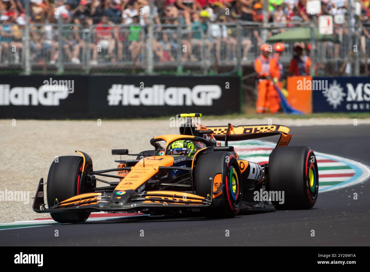 Monza, Italie. 31 août 2024. Formule 1 Pirelli Gran Premio D'Italia. Samedi, qualification. Lando Norris, McLaren. Banque D'Images