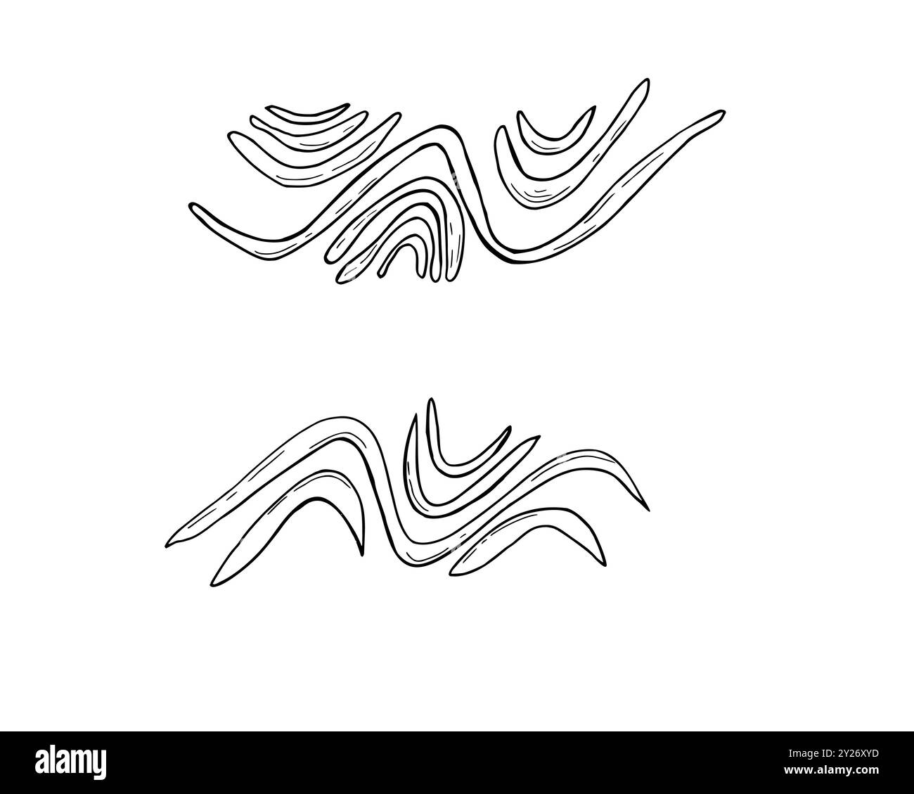 Formes fluides et courbes dynamiques dans des couleurs éclatantes. Motif abstrait coloré. Orné sans couture. Illustration aquarelle. Design contemporain. Illustration de Vecteur