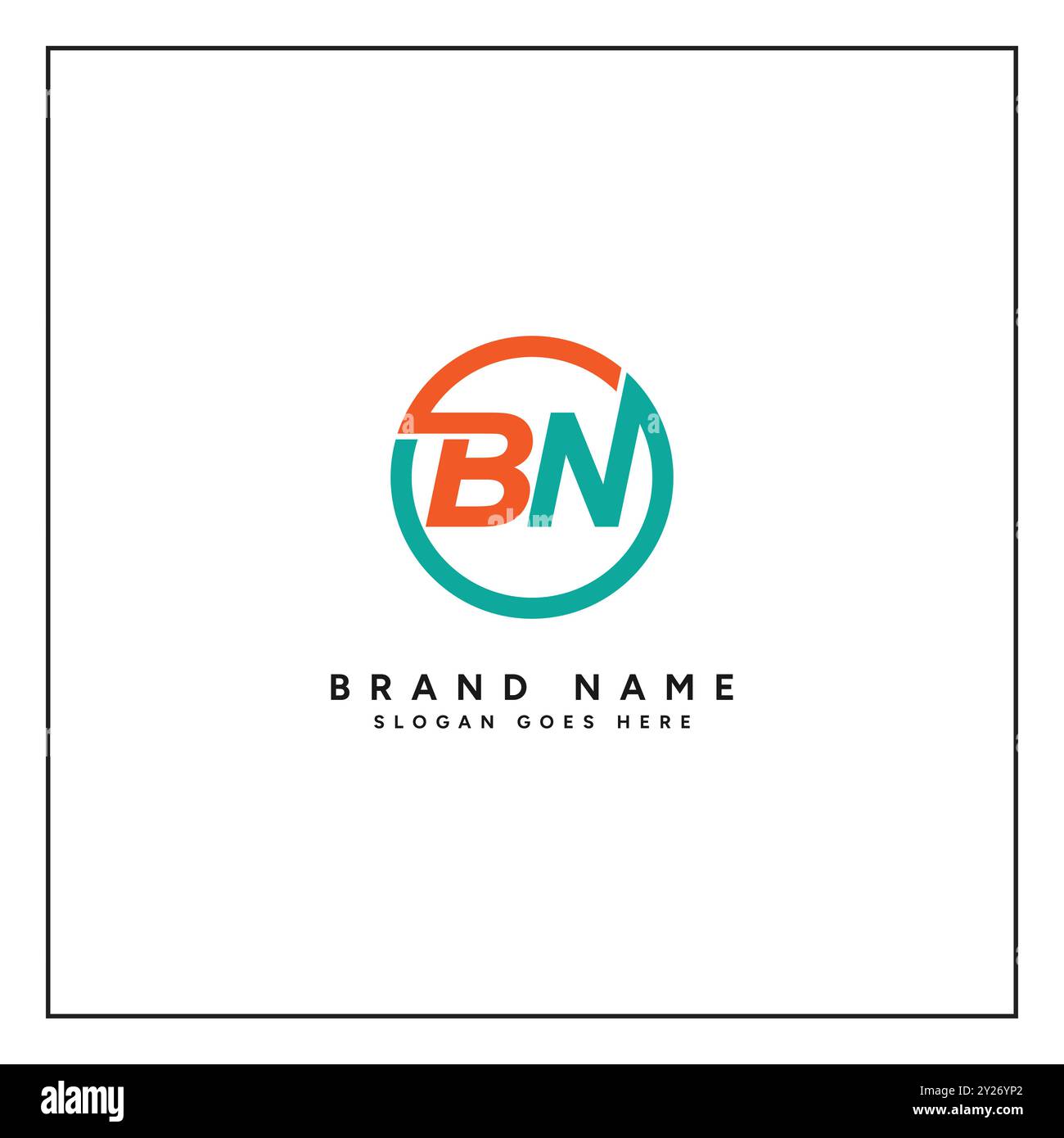 Modèle vectoriel pour lettre initiale BN logo - élégant logo monogramme pour Alphabet B et N. Illustration de Vecteur