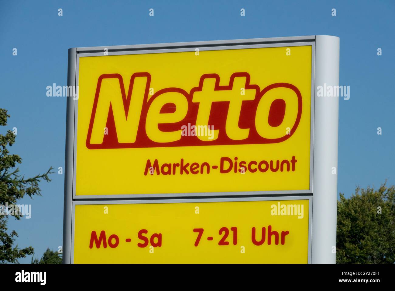 Netto Sign Marken Discount logo Brand Signage Mark marquage supermarché, extérieur extérieur extérieur extérieur extérieur extérieur extérieur extérieur, Allemagne Europe Banque D'Images