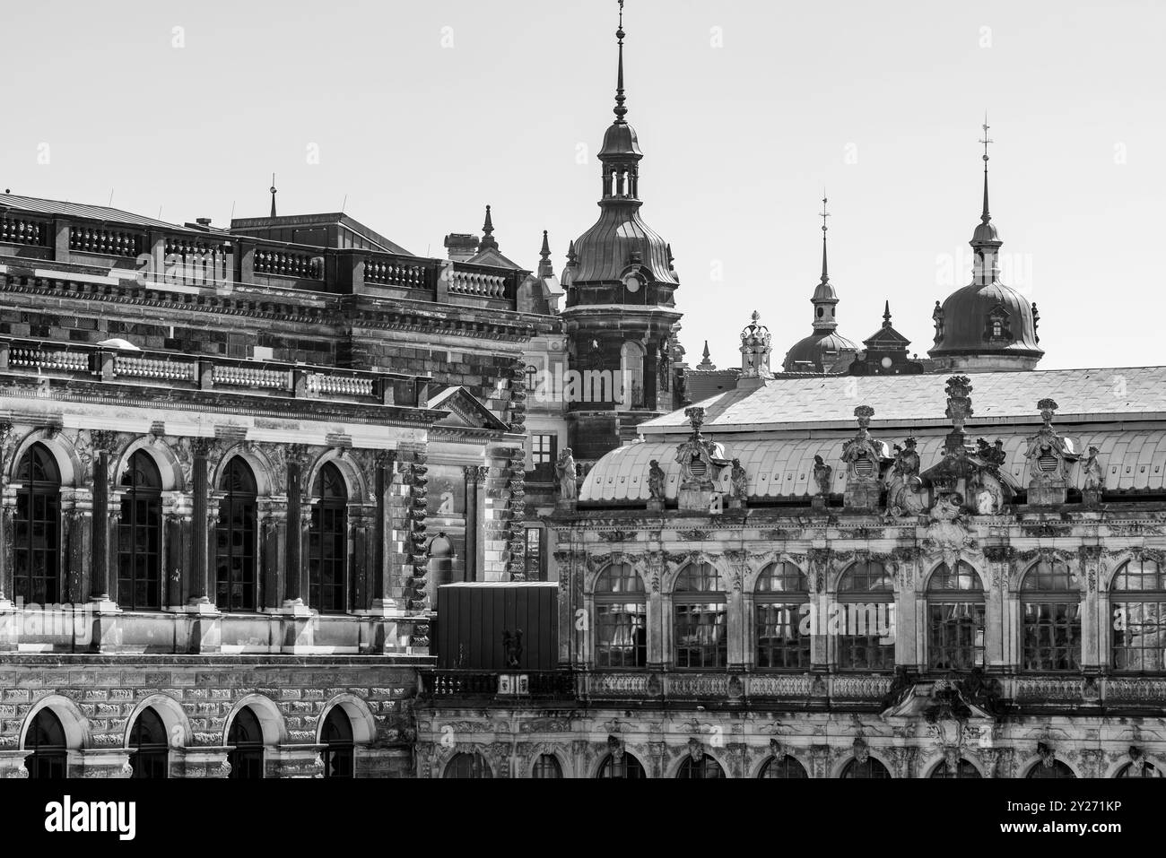 Musée complexe du château de Dresde ou Palais Royal, ancienne résidence des électeurs et des rois de Saxe dans la vieille ville de Dresde, Allemagne le 8 septembre Banque D'Images