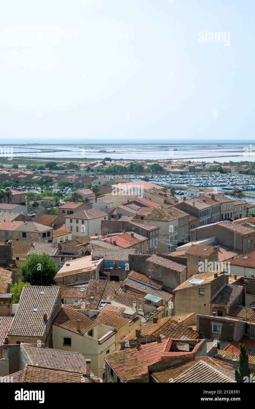 La ville de Gruissan Aude/France Banque D'Images