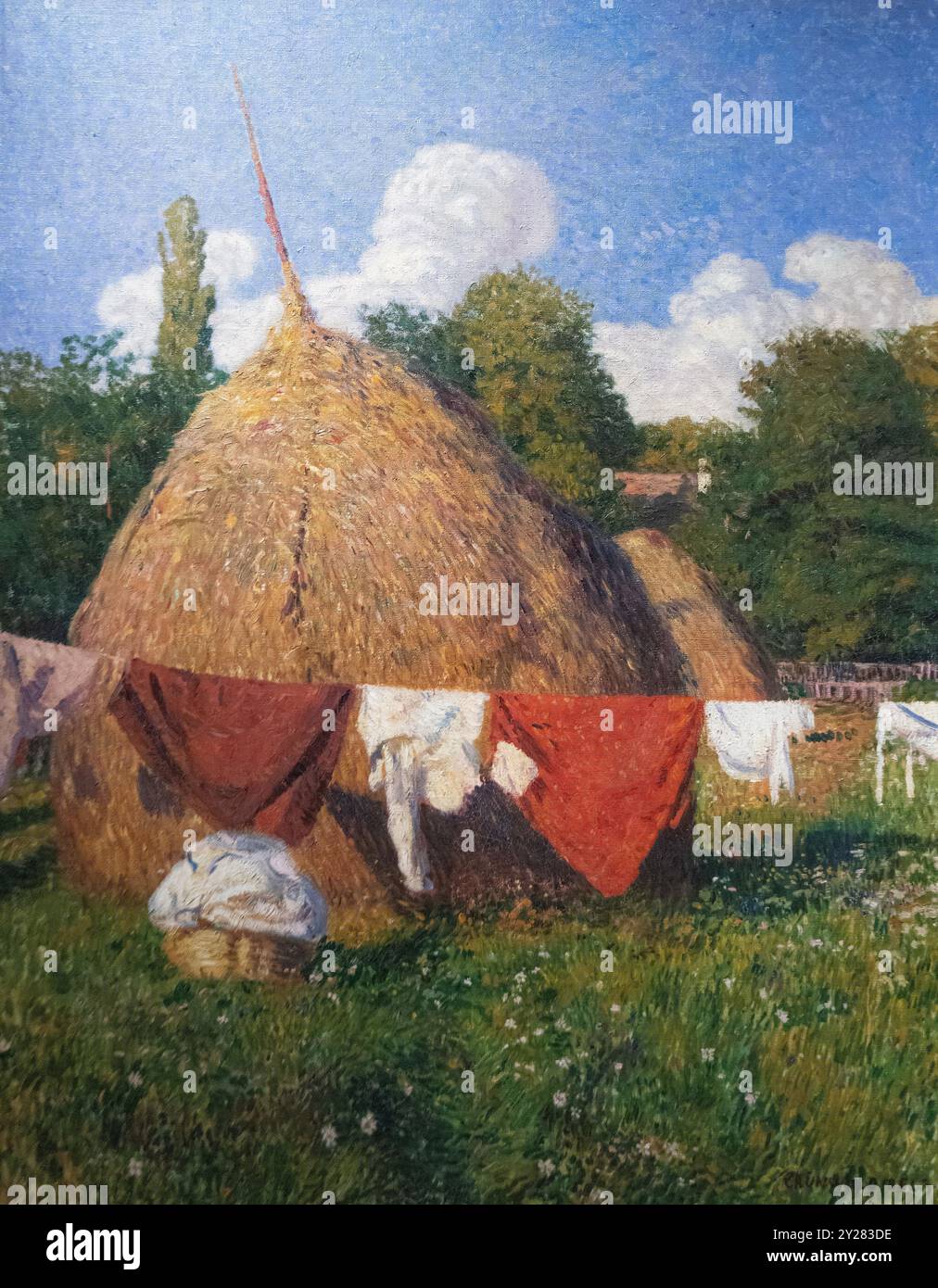 Bela Ivanyi-Grunwald : 'séchage des vêtements' (1903) Banque D'Images