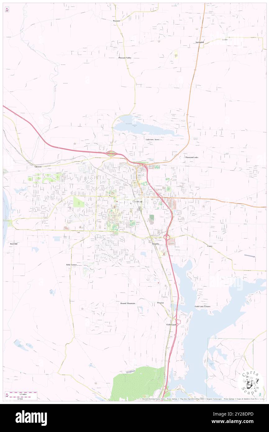 Conway, Comté de Faulkner, US, États-Unis, Arkansas, n 35 5' 19'', S 92 26' 31'', carte, Cartascapes carte publiée en 2024. Explorez Cartascapes, une carte qui révèle la diversité des paysages, des cultures et des écosystèmes de la Terre. Voyage à travers le temps et l'espace, découvrir l'interconnexion du passé, du présent et de l'avenir de notre planète. Banque D'Images