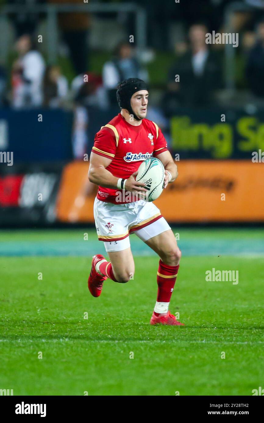 Matthew Morgan du pays de Galles lors du match de rugby entre les Chiefs et le pays de Galles au stade Waikato à Hamilton, Nouvelle-Zélande Banque D'Images