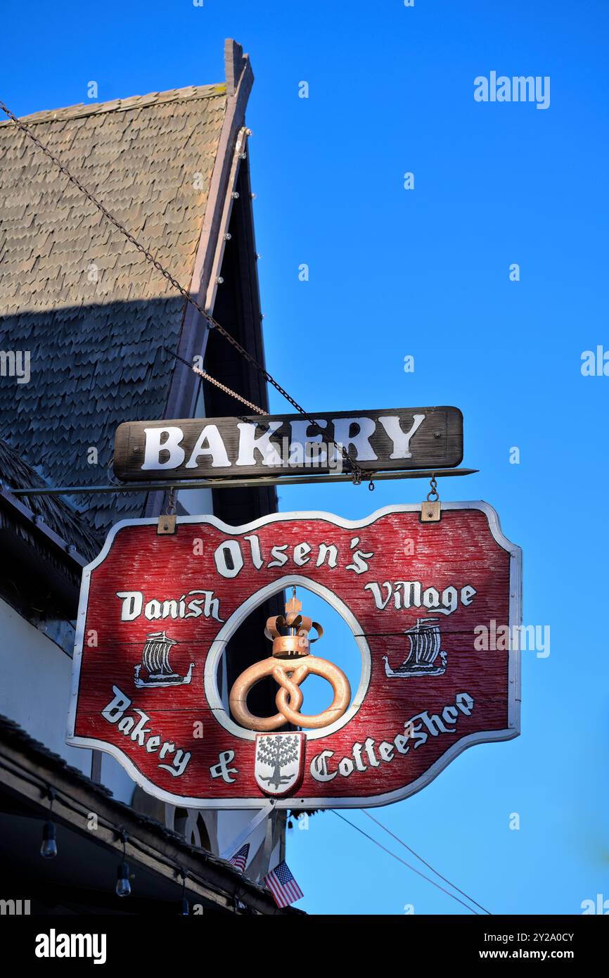 Boulangerie Olsen dans la capitale danoise de l'Amérique, Solvang CA Banque D'Images