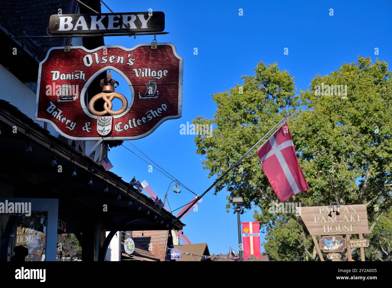 Boulangerie Olsen dans la capitale danoise de l'Amérique, Solvang CA Banque D'Images
