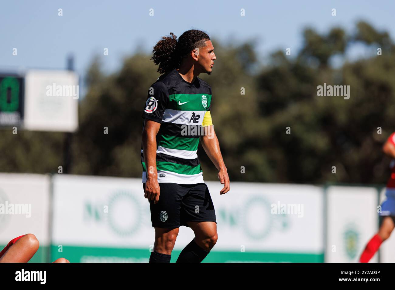 Alcochete, Portugal. 20 août 2024. Marlon Junior (Sporting CP) vu lors du match de Liga Revelacao entre les équipes de Sporting CP et SL Benfica à Estadio Aurelio Pereira. Sporting u23 vs SL Benfica u23 ; score final 1:0 (photo de Maciej Rogowski/SOPA images/SIPA USA) crédit : SIPA USA/Alamy Live News Banque D'Images