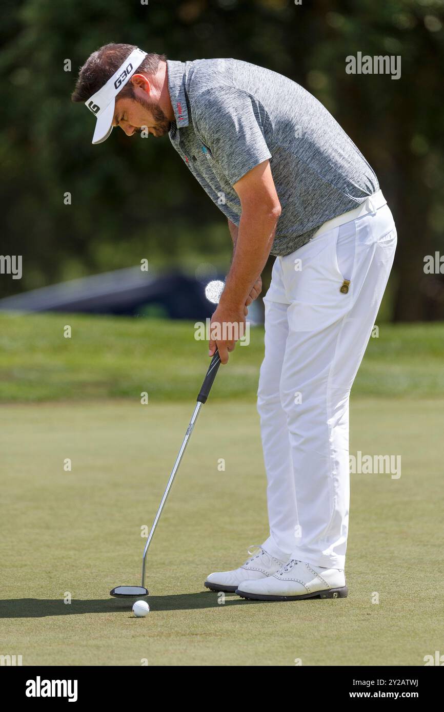 Le suédois Daniel Chopra lors du tournoi de golf Holden NZPGA au Remuera Golf Club à Auckland, Nouvelle-Zélande, le samedi 05 mars 2016. Banque D'Images