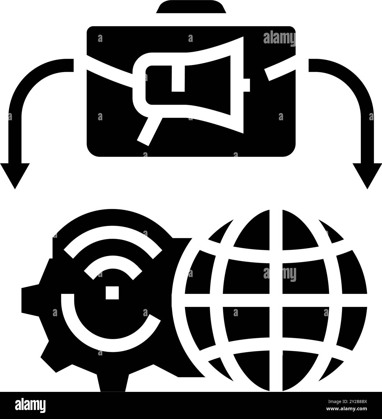présence en ligne illustration vectorielle d'icône de glyphe d'affaires moderne Illustration de Vecteur