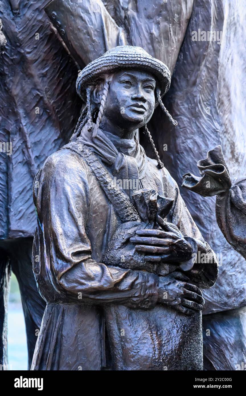 Fait partie du Gateway to Freedom International Memorial, une sculpture en métal commémorant le chemin de fer clandestin. Banque D'Images