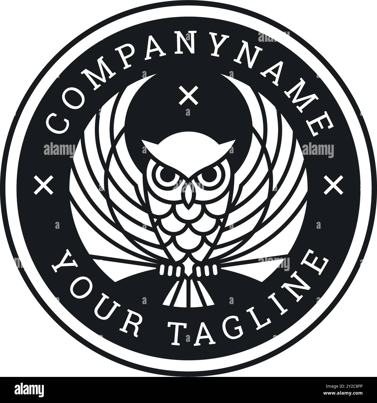 Illustration d'un hibou. Conception de logo vectoriel. Illustration de Vecteur