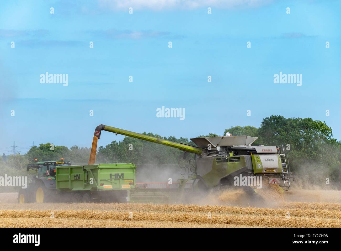 Moissonneuse-batteuse CLAAS Lexikon Otley Suffolk Banque D'Images