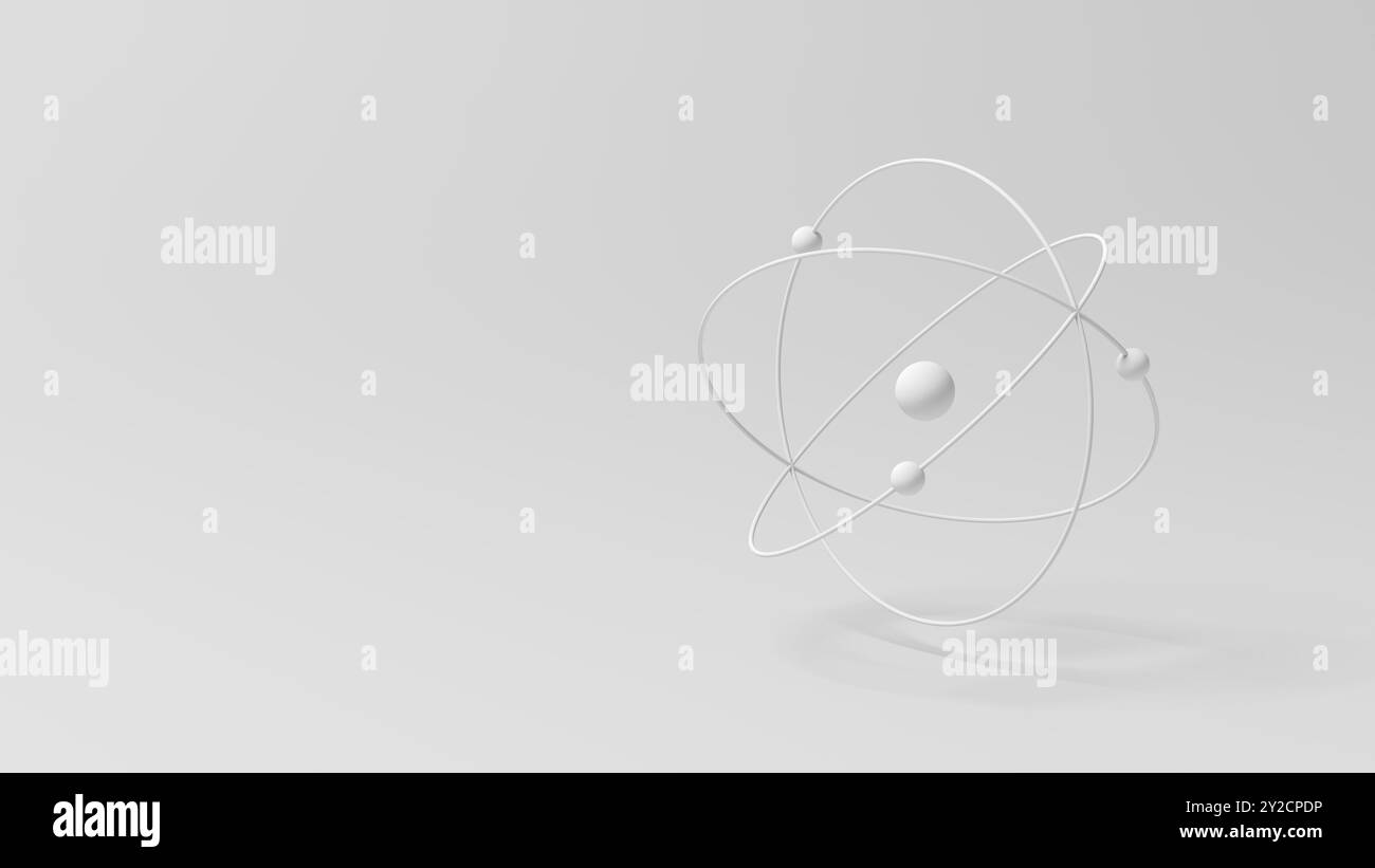 ATOM. Structure atomique. Vide. Formation scientifique. illustration 3d. Banque D'Images