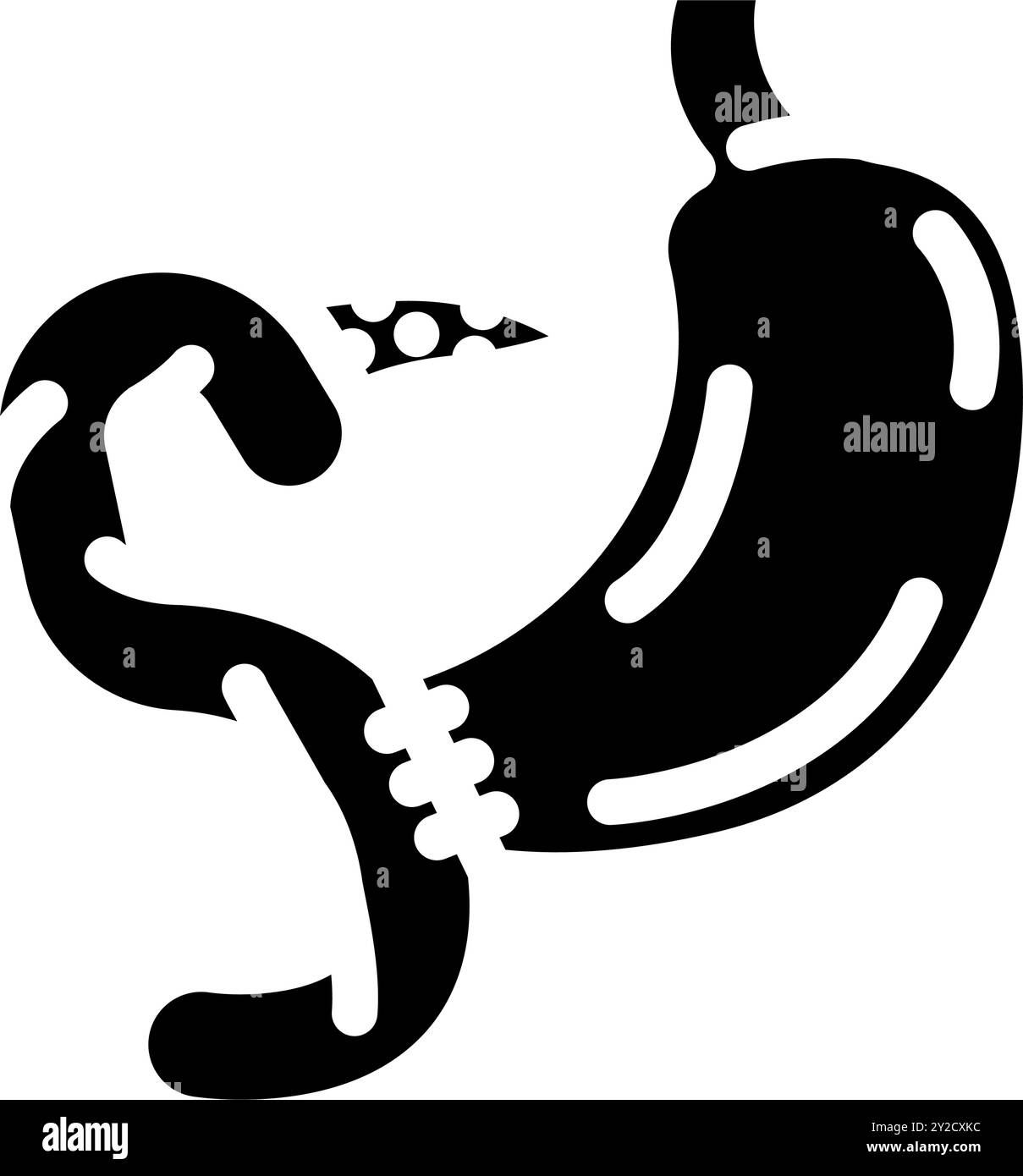 illustration vectorielle d'icône de glyphe de chirurgie de whipple Illustration de Vecteur